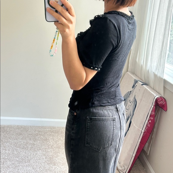 Zara faux pearl detailed top. Fits XS - Picture 7 of 7